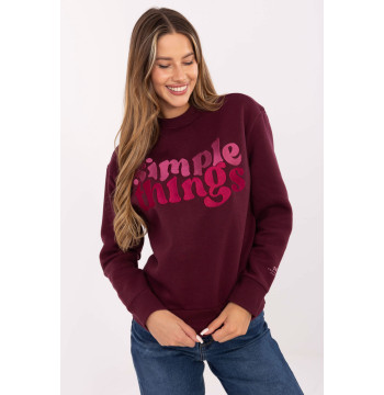 Bluza Damska Model D10608BC02801A4NO Bordo - Sublevel