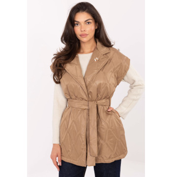 Kamizelka Model IT-KZ-FL9603.87 Camel - Rue Paris