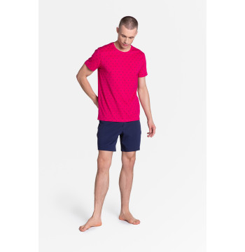 Piżama Męska Model Leaf 38872-43X Fuksja/Navy - Henderson