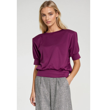 Bluza z krótkim rękawem BL12 Purpura - Nife