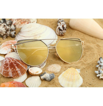 Okulary przeciwsłoneczne GLAM ROCK FASHION Złote OK21WZ19