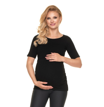 Bluzka Ciążowa Model 1717 Black - PeeKaBoo