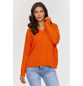 Sweter Damski Model S158 Orange - Makadamia