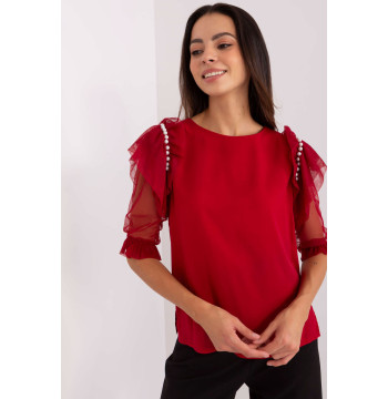 Bluzka Model LK-BZ-506682.26P Bordo - Lakerta