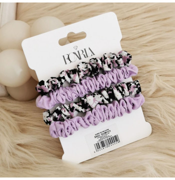 Zestaw frotek gumek do włosów 4w1 na plakietce PIN UP GUM121