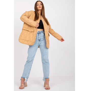 Kurtka Damska Model RV-KR-001.95P Camel - Rue Paris