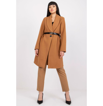 Płaszcz Damski Model DHJ-PL-2861.91 Camel - Italy Moda