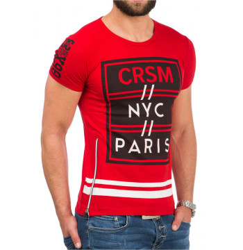 Tshirt Męski Model 17189 Red - YourNewStyle