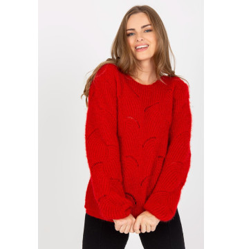 Sweter Damski Model TW-SW-BI-9030.08 Dark Red - Och Bella
