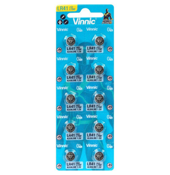 Bateria alkaiczna guzikowa Vinnic LR41 LR736 blister 10szt