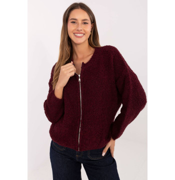 Sweter Damski Model MI-SW-3WB219.21 Bordo - Rue Paris