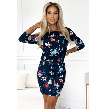 Sukienka Model 13-160 Flowers/Navy - Numoco