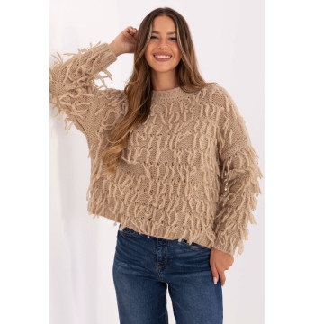 Sweter Damski Model MI-SW-2008.86 Beige - Rue Paris