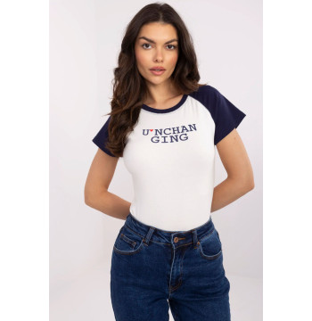 T-shirt Damski Model NM-TS-V7939.50 White/Navy - NM