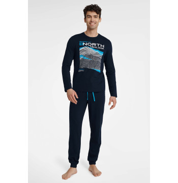 Piżama Męska Model Icicle 40953-59X Navy - Henderson