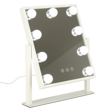 Lusterko do makijażu kosmetyczne podświetlane 9 LED Hollywood z 9 żarówkami USB 25 x 30 cm