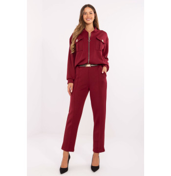 Spodnie Komplet Model IT-KMPL-9731.49 Bordo - Rue Paris