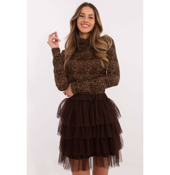 Spódnica Model TW-SD-BI-0517.84 Dark Brown - Och Bella