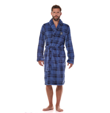Szlafrok Męski Model Hero Long 2455 Navy - L&L collection