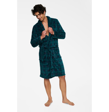 Szlafrok Męski Model Trip 40068-77X Green/Navy - Henderson