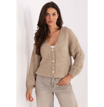 Sweter Damski Model MI-SW-0309.89 Beige - Rue Paris