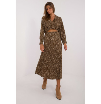 Spódnica Komplet Model DHJ-KMPL-19586-1.53 Dark Beige - Italy Moda