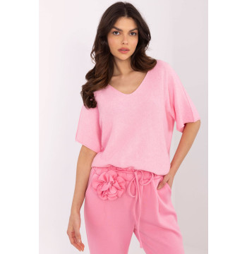 Sweter Damski Model MO-SW-0702.36 Light Pink - Italy Moda