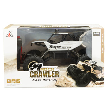 Samochód zdalnie sterowany na pilota RC Rock Crawler 1:12 4WD METAL srebrny