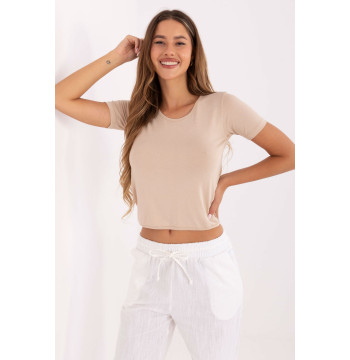Bluzka Model 95-BZ-639012.30P Beige - Rue Paris