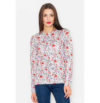 Bluza Damska Model M541 Wzór 57 White - Figl