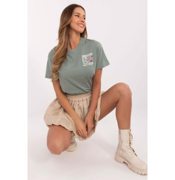 T-shirt Damski Model D12022AC02645G Pistacja - Sublevel