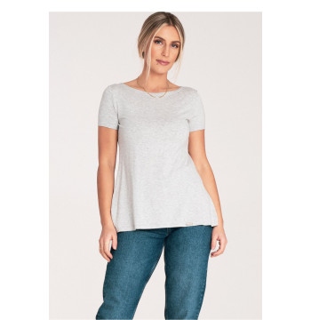 Bluzka Model M1051 Light Grey - Figl