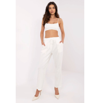Spodnie Dresowe Model DHJ-SP-20523.66P Ecru - Italy Moda