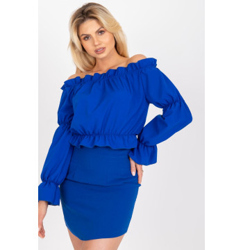 Bluzka Model WN-BZ-3108.53 Cobalt - Rue Paris