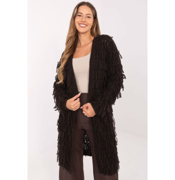 Sweter Kardigan Model MI-SW-0820.85 Dark Brown - Rue Paris