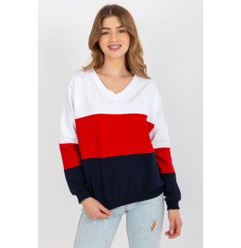 Bluza Damska Model RV-BL-8328.86P White/Navy - Rue Paris