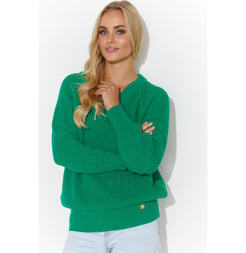 Sweter Damski Model S140 Green - Makadamia