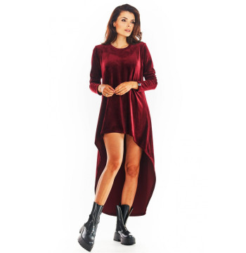 Sukienka Model A379 Bordo Welur - awama