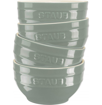 STAUB SERVING Zestaw 4 misek 14 cm, eukaliptusowy