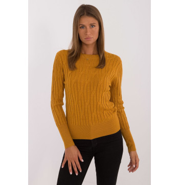 Sweter Damski Model AT-SW-2338-2.00 Dark Yellow - AT