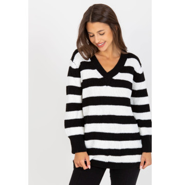 Sweter Damski Model LC-SW-8030.29P White/Black - Rue Paris