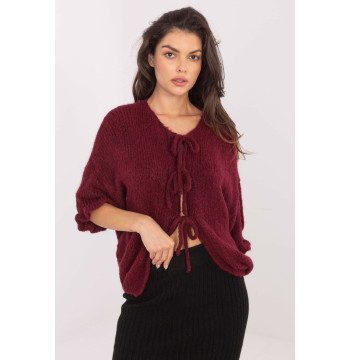 Sweter Damski Model MI-SW-2911.91 Bordo - Italy Moda