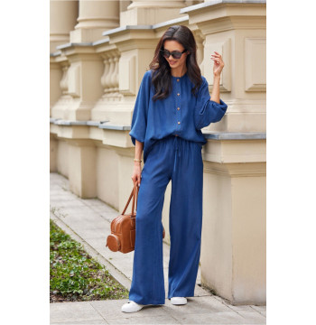 Spodnie Damskie Model Emmy SPD0041 J06 Navy - Roco Fashion