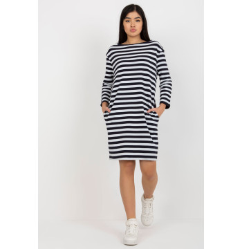 Sukienka Model LO-SK-LK-230.34X White/Navy - Rue Paris