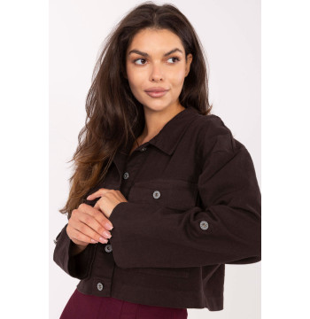 Kurtka Damska Model IT-KR-FL7029.72 Dark Brown - Rue Paris