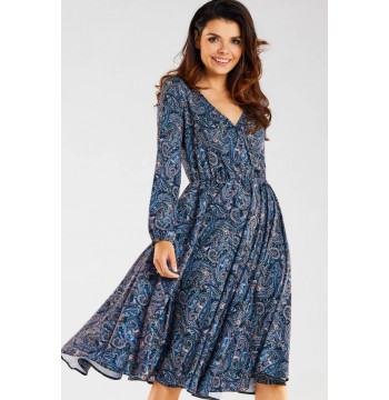 Sukienka Model A466 Navy Pattern - awama