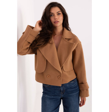 Płaszcz Damski Model IT-KR-A9558.62 Camel - Rue Paris