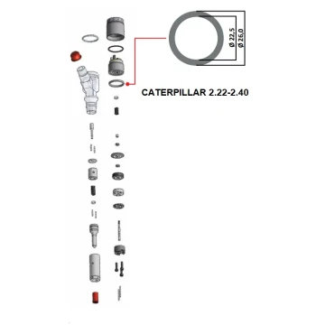 CATERPILLAR podkładka regulayjna 2.22-2.40