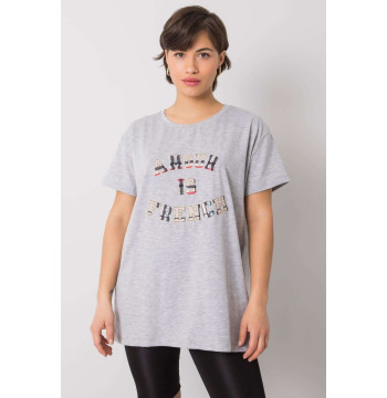 T-shirt Damski Model FA-TS-6892.88 Grey - Fancy