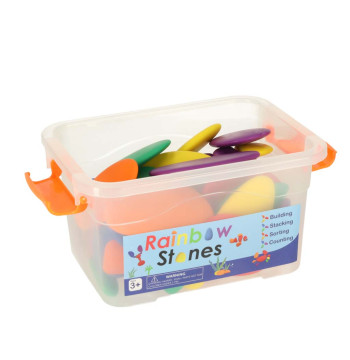 Kamyki kreatywne kolorowe układanka montessori 65 el.